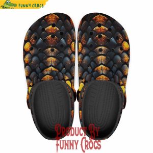 Colorful Golden Dragon Skin Crocs Shoes 1
