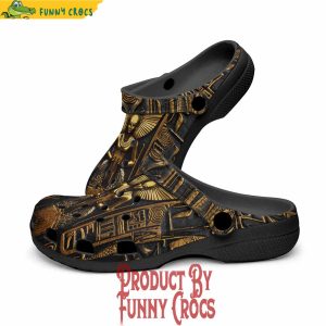 Colorful Golden Egyptian Stone Carvings Crocs Shoes 2
