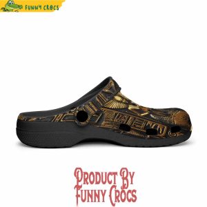 Colorful Golden Egyptian Stone Carvings Crocs Shoes 4
