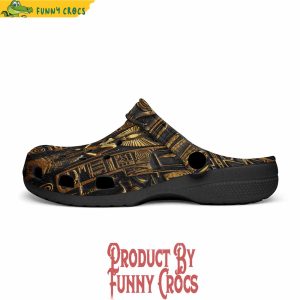 Colorful Golden Egyptian Stone Carvings Crocs Shoes 5