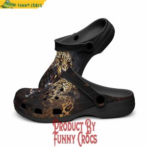 Colorful Golden Leopard Roaring Crocs Shoes