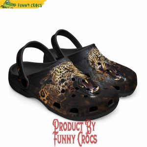 Colorful Golden Leopard Roaring Crocs Shoes 5