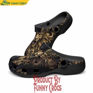 Colorful Golden Lion Ornament Crocs Shoes 2