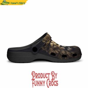 Colorful Golden Lion With Crown Crocs Shoes 3