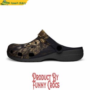 Colorful Golden Lion With Crown Crocs Shoes 4