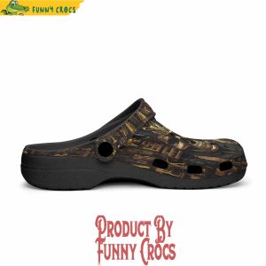 Colorful Golden Pharaoh Skull Art Crocs Shoes 4