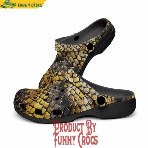 Colorful Golden Snake Scales Crocs Shoes