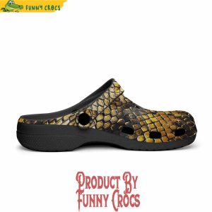 Colorful Golden Snake Scales Crocs Shoes 3