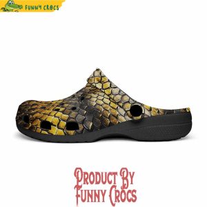 Colorful Golden Snake Scales Crocs Shoes 4