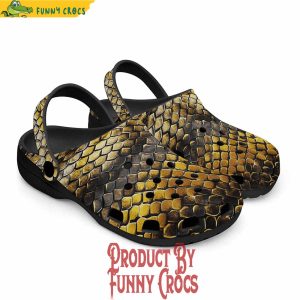 Colorful Golden Snake Scales Crocs Shoes 5