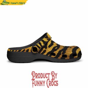 Colorful Golden Tiger Fur Crocs Shoes 3