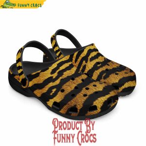 Colorful Golden Tiger Fur Crocs Shoes 5
