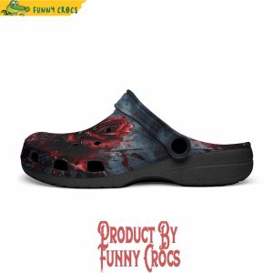 Colorful Gothic Bloody Rose Crocs Shoes 4