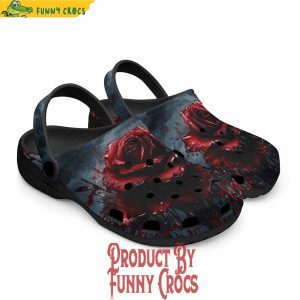 Colorful Gothic Bloody Rose Crocs Shoes 5