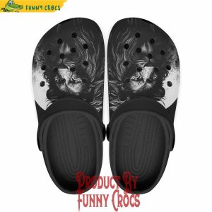 Colorful Gothic Lion Dark Night Moon Crocs Shoes 1