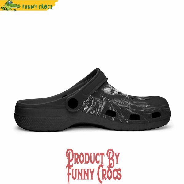 Colorful Gothic Lion Dark Night Moon Crocs Shoes