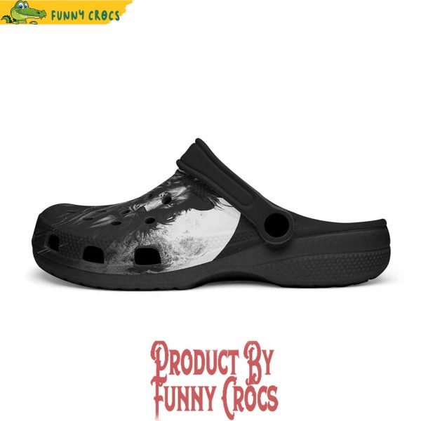 Colorful Gothic Lion Dark Night Moon Crocs Shoes