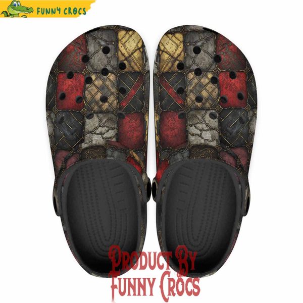 Colorful Gothic Tiles Pattern Crocs Shoes