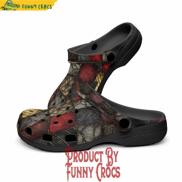 Colorful Gothic Tiles Pattern Crocs Shoes