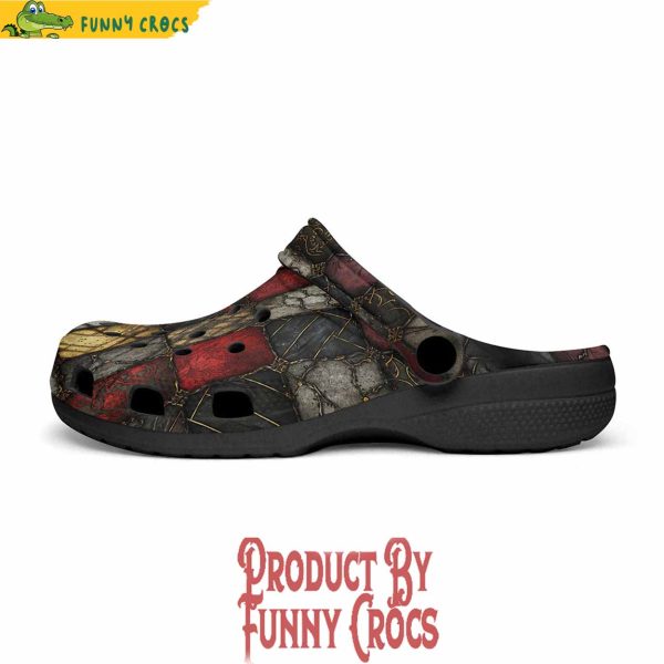 Colorful Gothic Tiles Pattern Crocs Shoes