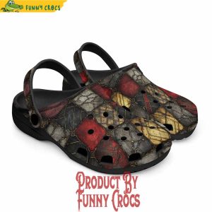 Colorful Gothic Tiles Pattern Crocs Shoes 5