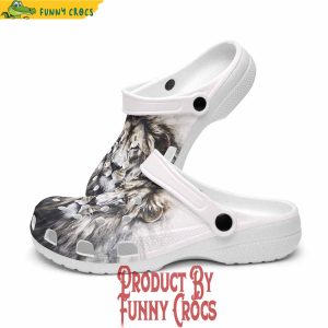 Colorful Gray Watercolor Lion Crocs Shoes 2