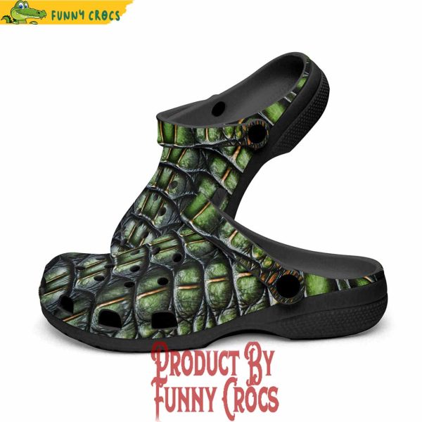 Colorful Green Crocodile Skin Crocs Shoes