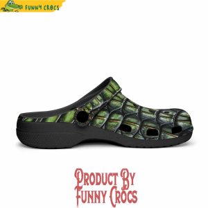 Colorful Green Crocodile Skin Crocs Shoes 3