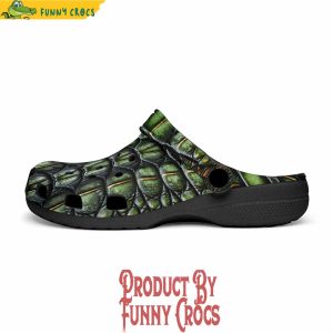 Colorful Green Crocodile Skin Crocs Shoes 4