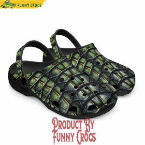 Colorful Green Crocodile Skin Crocs Shoes 5