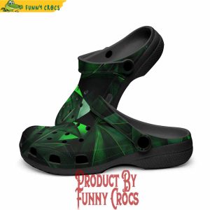 Colorful Green Crystal Geometric Abstraction Crocs Shoes 2