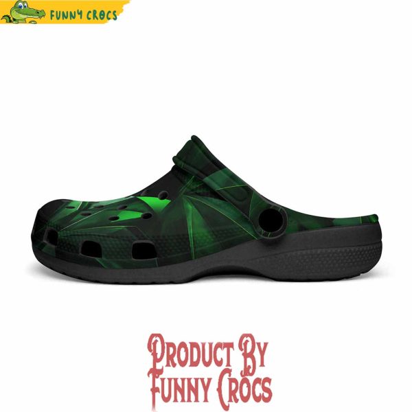 Colorful Green Crystal Geometric Abstraction Crocs Shoes