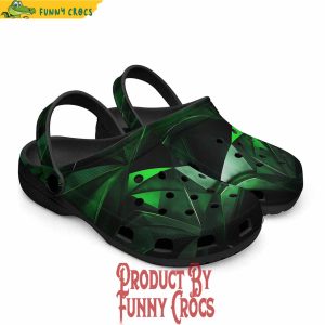 Colorful Green Crystal Geometric Abstraction Crocs Shoes 5