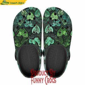 Colorful Green Hearts Graffiti Art Crocs Shoes 1
