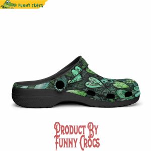 Colorful Green Hearts Graffiti Art Crocs Shoes 3