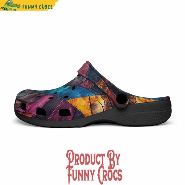 Colorful Leather Patchwork Crocs Shoes