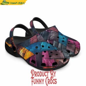 Colorful Leather Patchwork Crocs Shoes 5