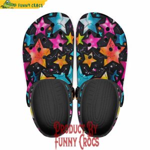 Colorful Stars Art Crocs Shoes 1
