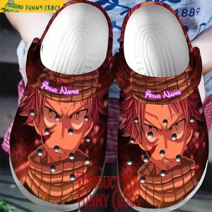 Custom Fairy Tail Natsu Dragneel Face Crocs For Adults
