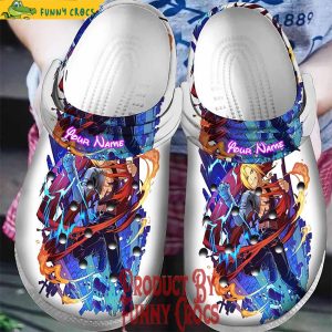 Custom Fullmetal Alchemist  Edward Elric Colorful Crocs Shoes
