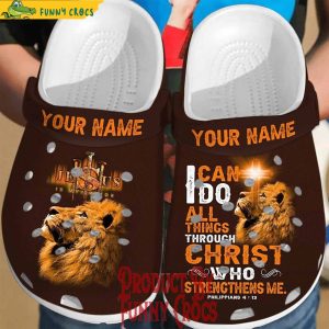 Custom I Can Do All Things Through Christ Who Strengthens Me Jesus Crocs Slippers 1