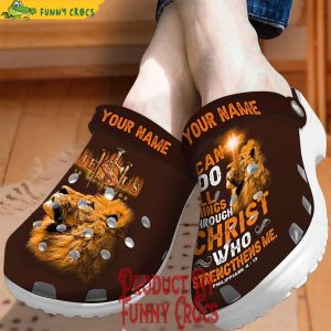 Custom I Can Do All Things Through Christ Who Strengthens Me Jesus Crocs Slippers 3