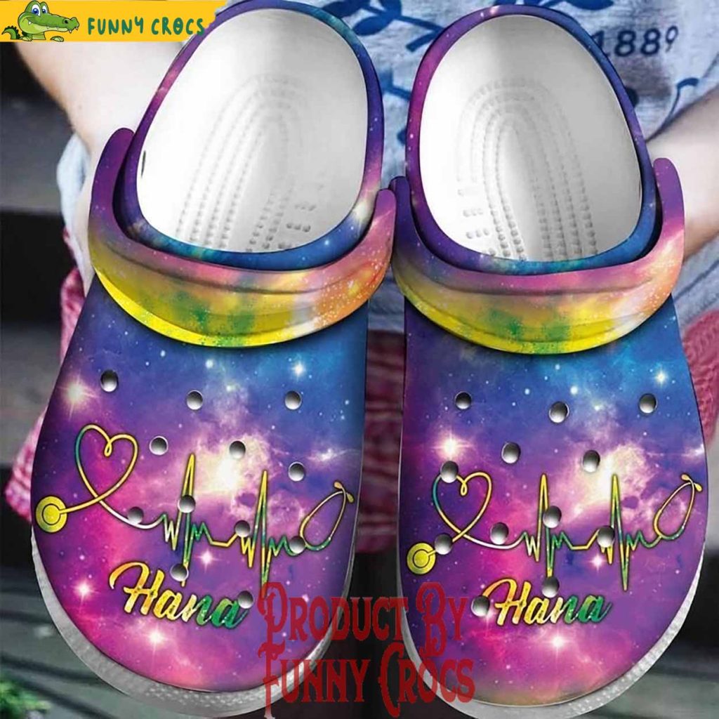 Custom Nurse Heartbeat Colorful Crocs Shoes