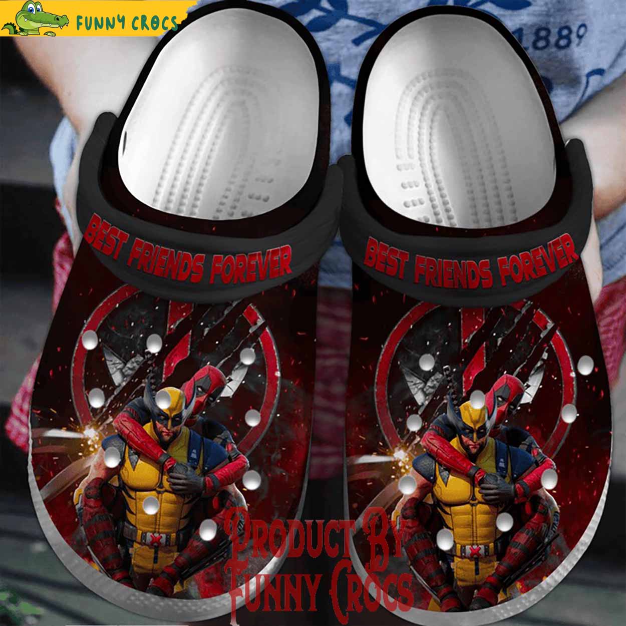 Deadpool 3 Best Friends Forever Crocs Shoes