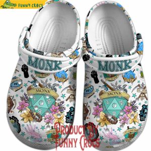 Dungeons And Dragons Monk White Crocs Shoes
