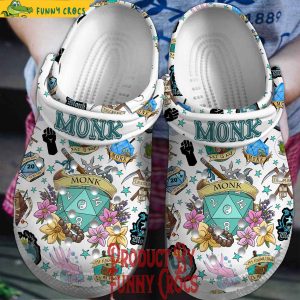 Dungeons And Dragons Monk White Crocs Shoes 3