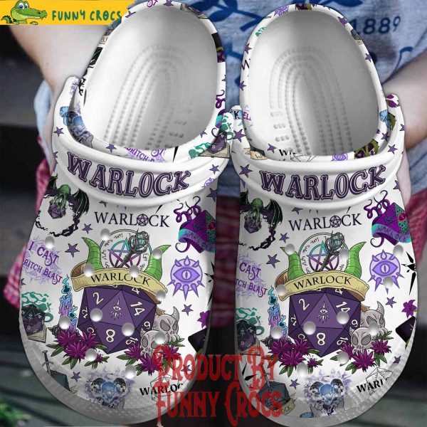 Dungeons And Dragons WarLock White Crocs Shoes