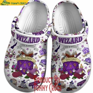 Dungeons And Dragons Wizard White Crocs Shoes