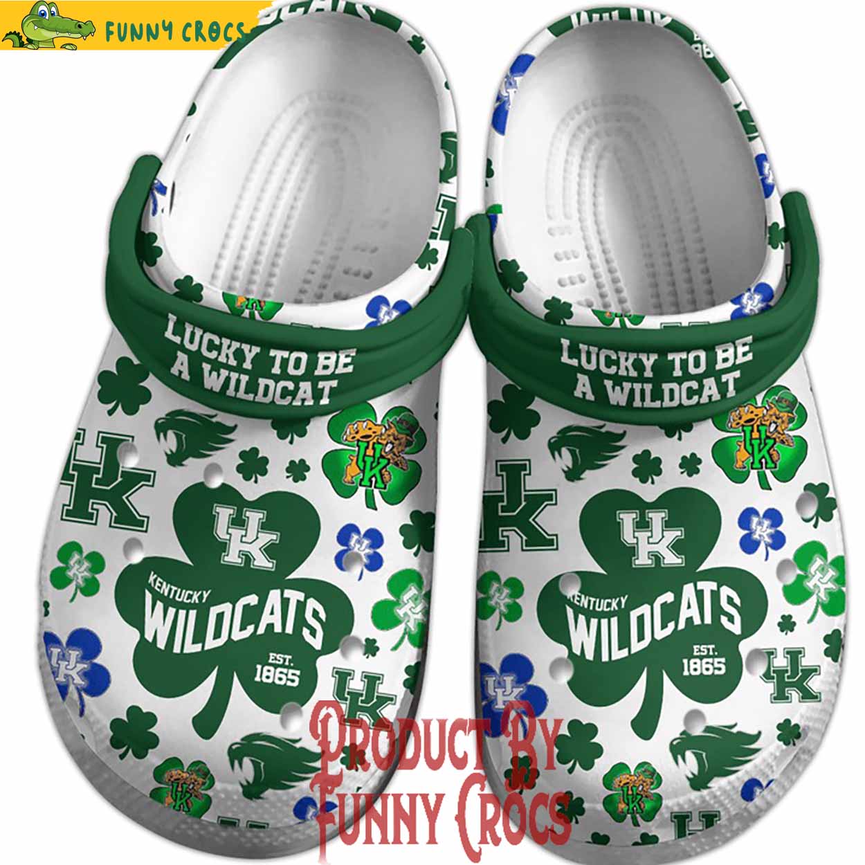 Lucky To Be A WildCats St.Patrick's Day Crocs