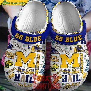 Michigan Wolverines Go Blue NCAA Crocs For Adults